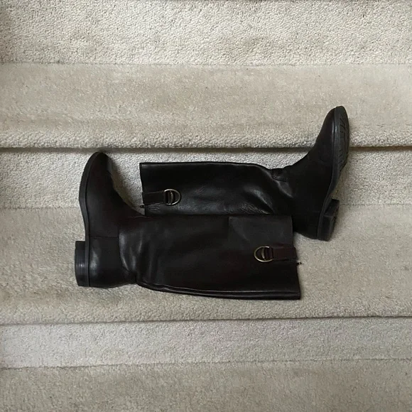 LAUREN RALPH LAUREN SHOES/ RALPH LAUREN SARIAH/KNEE HIGH LEATHER BOOTS/ BROWN/7M - Picture 6 of 6